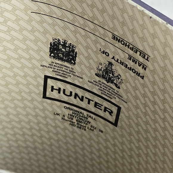 HUNTER Purple Tall Boots with Boot Liner - Picture 3 of 17